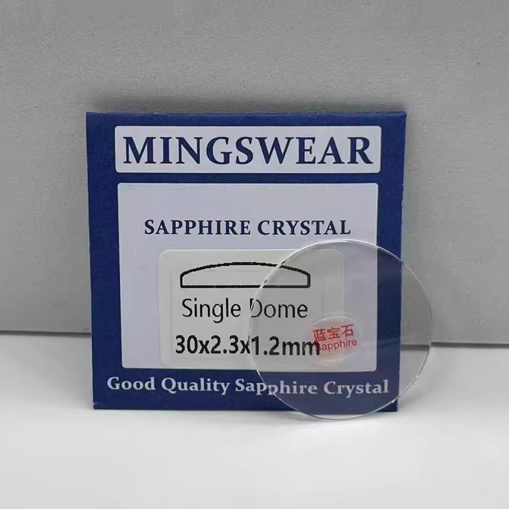 1.0mm 1.2mm 1.5mm Single Dome Sapphire Watch Glass Round Crystal 18mm-40mm