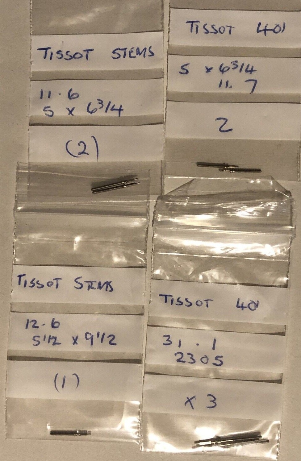 Tissot winding stems part no. 401 NOS see photos