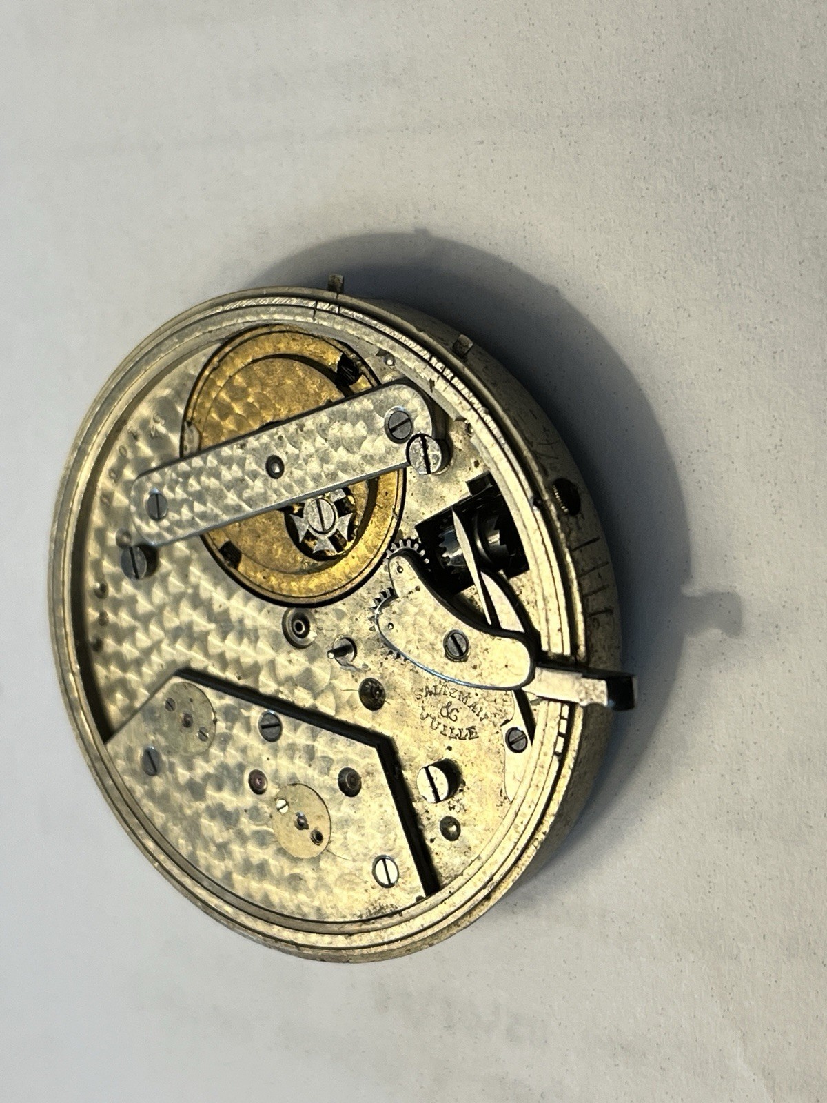 AUGUSTE SALTZMAN 45.22mm POCKET WATCH MOVEMENT RUNNING FREE SHIPPING
