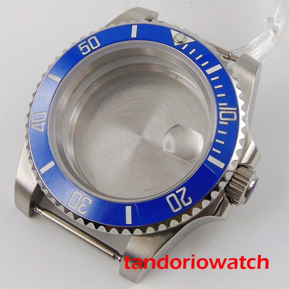 Bliger 40mm watch case fit NH35 NH36 MIYOTA movement steel ceramic bezel insert