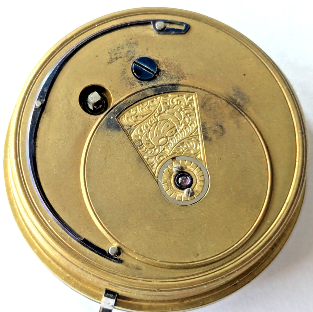 Antique English Lever Pocket Watch Movement Running Balance Project 44.1mm EL9