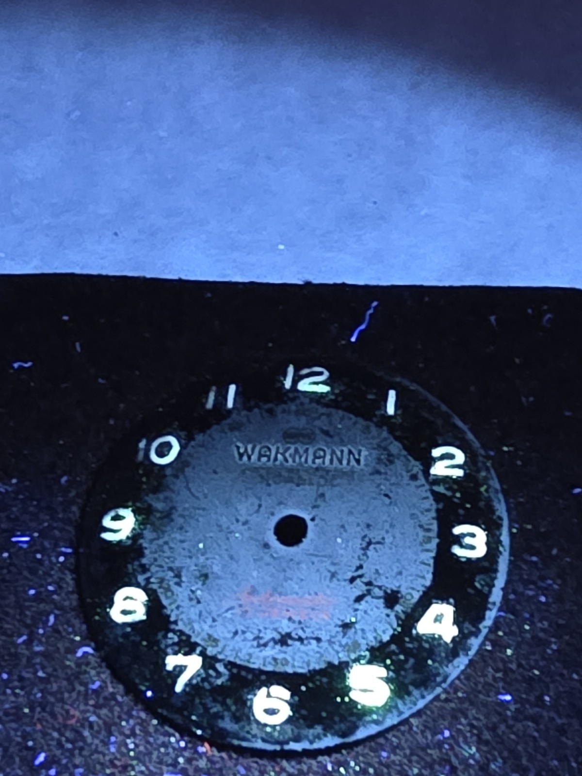 Vtg Wakmann water resistant swiss Watch Dial 25.60mm (V21)