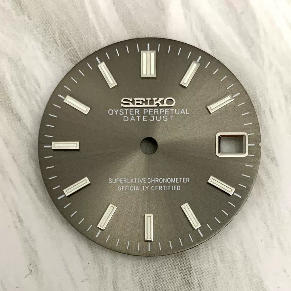 28.5mm Sun pattern Watch Dial Green Luminous for Nh35 Movement Watch Accessories