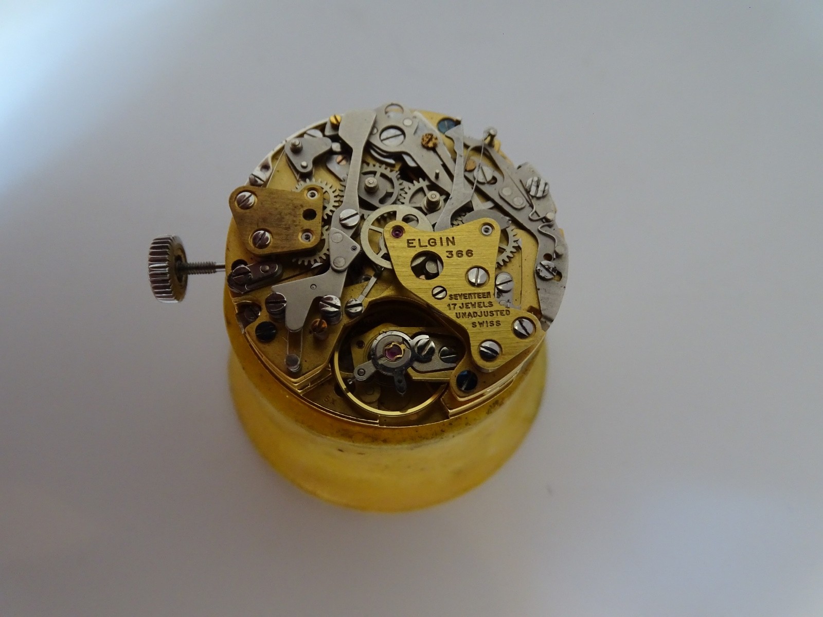 Elgin Complete Movement & Dial Buren Cal 12 Automatic Chronograph, Running