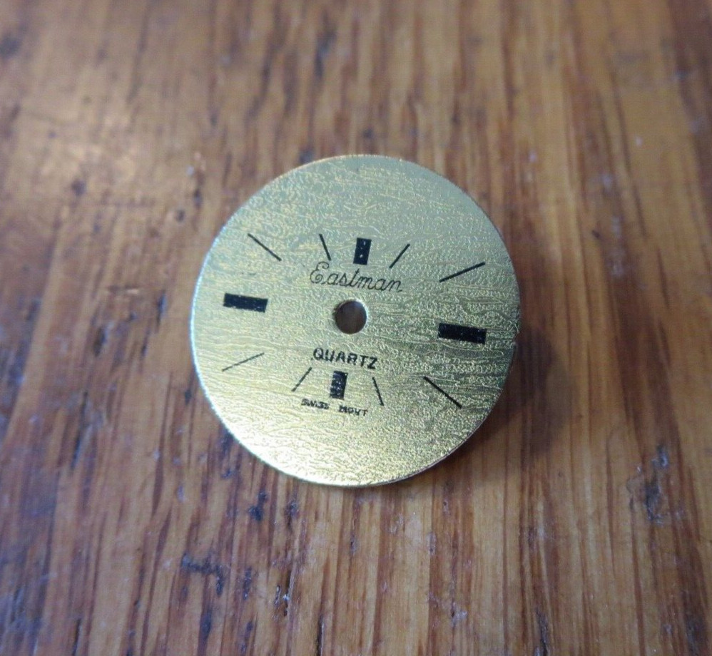 25 Vintage Eastman Watch Dial Face Part Gold Tone Round 20mm Steampunk Art