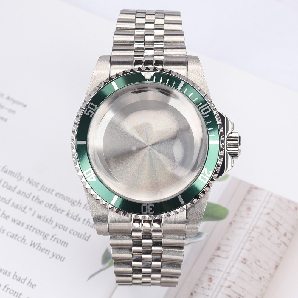 39mm Oyster Jubilee Watch Case Bracelet Brushed Steel 10ATM For Seiko NH35 NH38