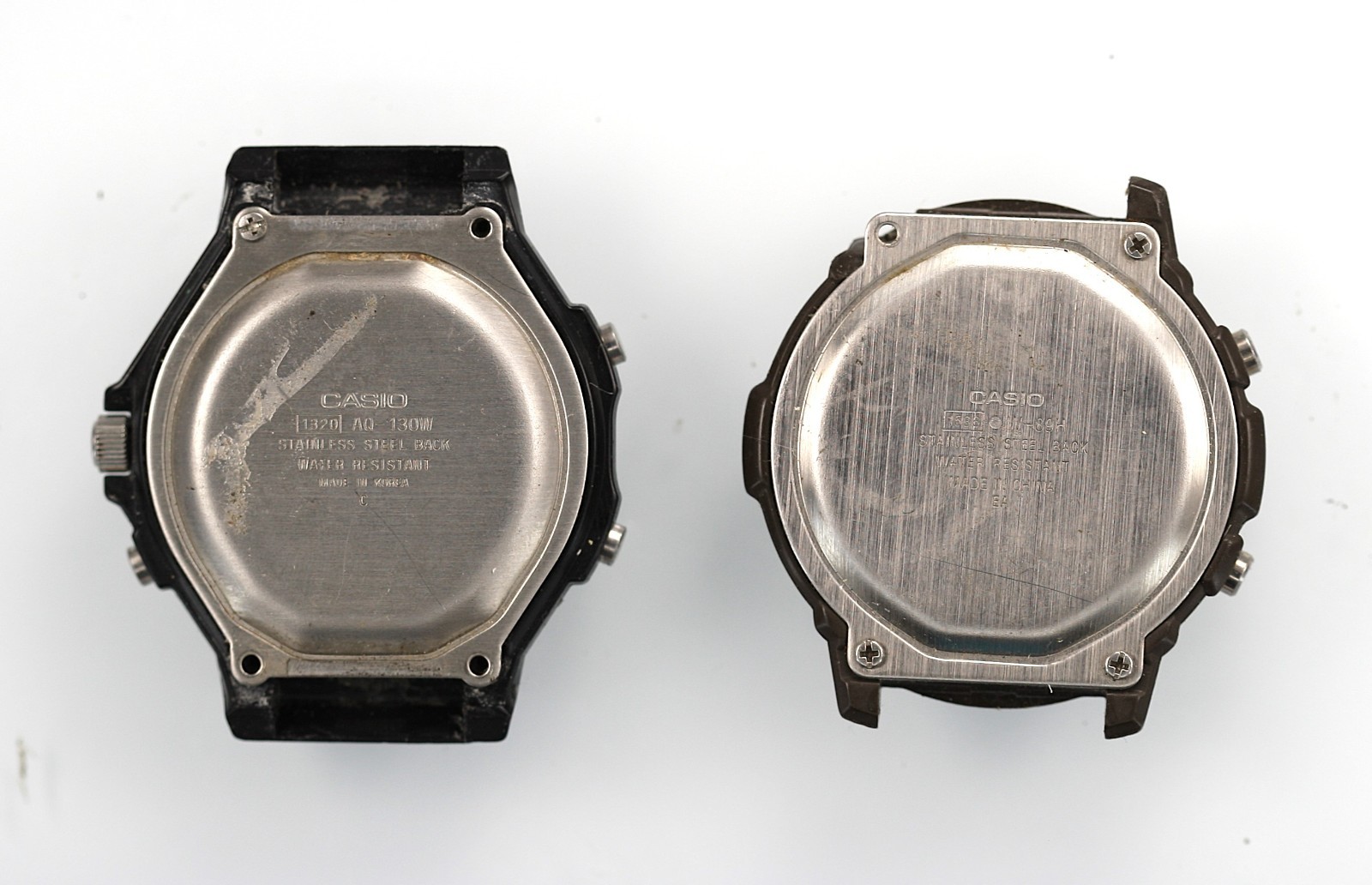 Casio Watch Men Illuminator AQ-130W W-89H Battery 50-100m Quartz NON WORKING