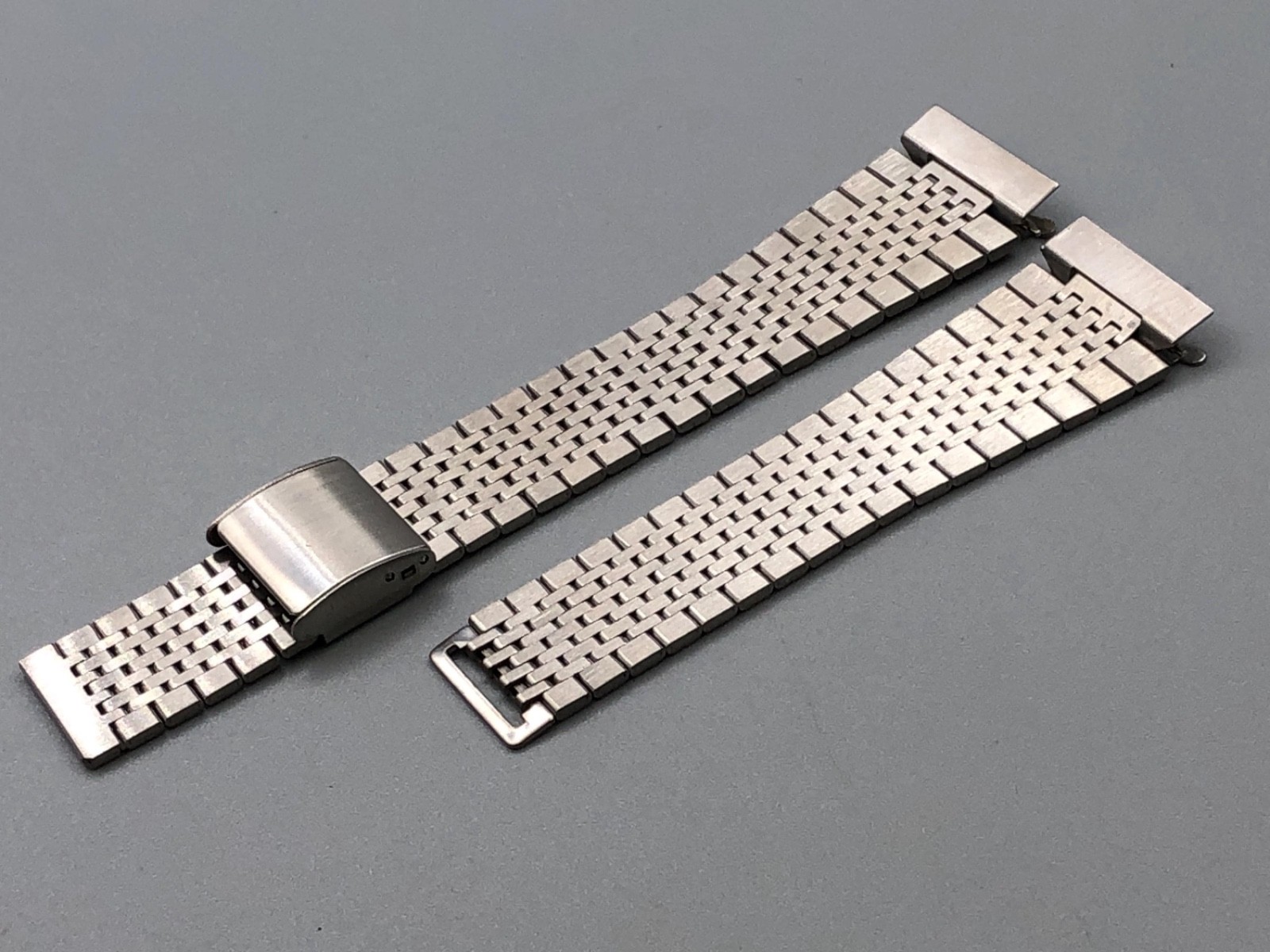 VINTAGE 70s 80s NOS UNBRANDED STAINLESS STEEL 20mm WATCH BRACELET SEIKO CITIZEN