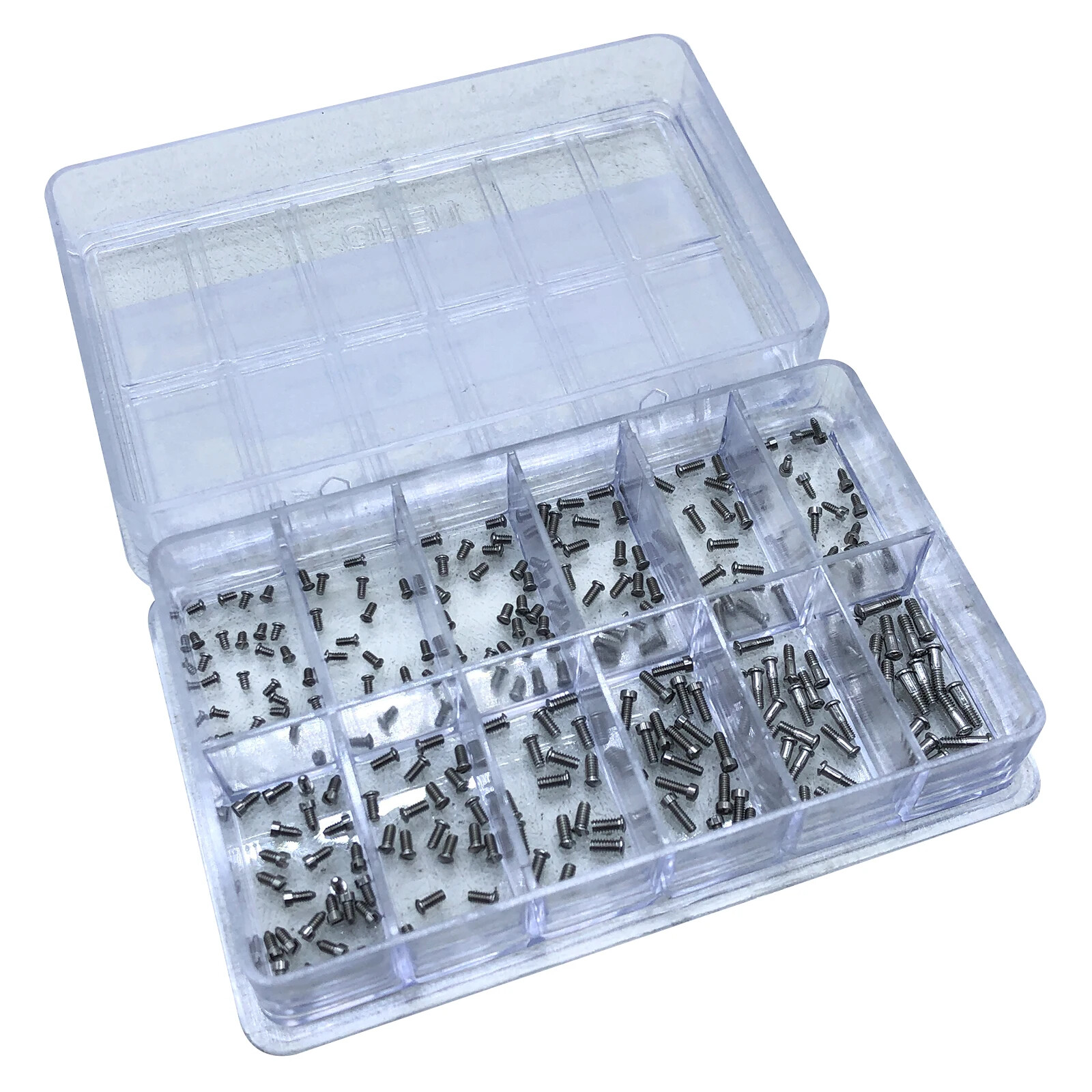 Steel Flat Watch Back Case Screws 12 Different Size One Slotted Head Bottom Case