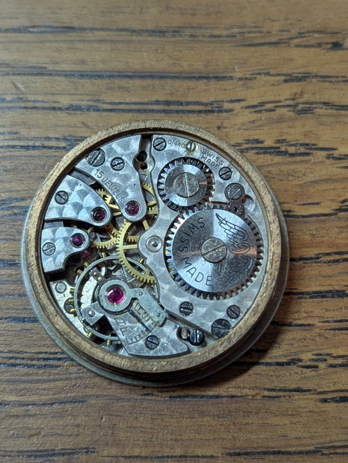 Rotary 0/440 Mens Military Style Watch Movement/Dial/Hands, Working #P862