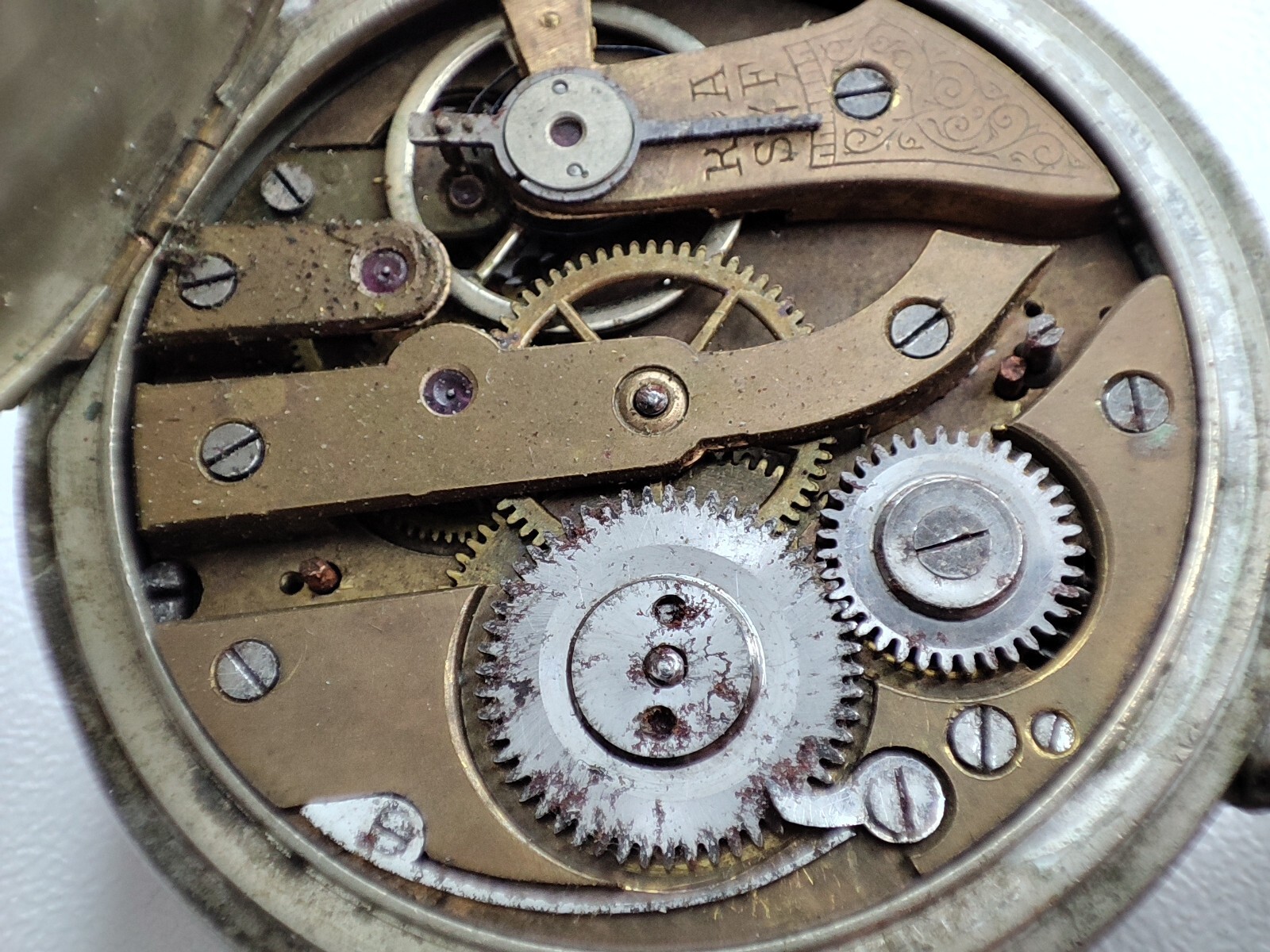 Argentan pocket Watch – 48.8 mm – for parts and spares