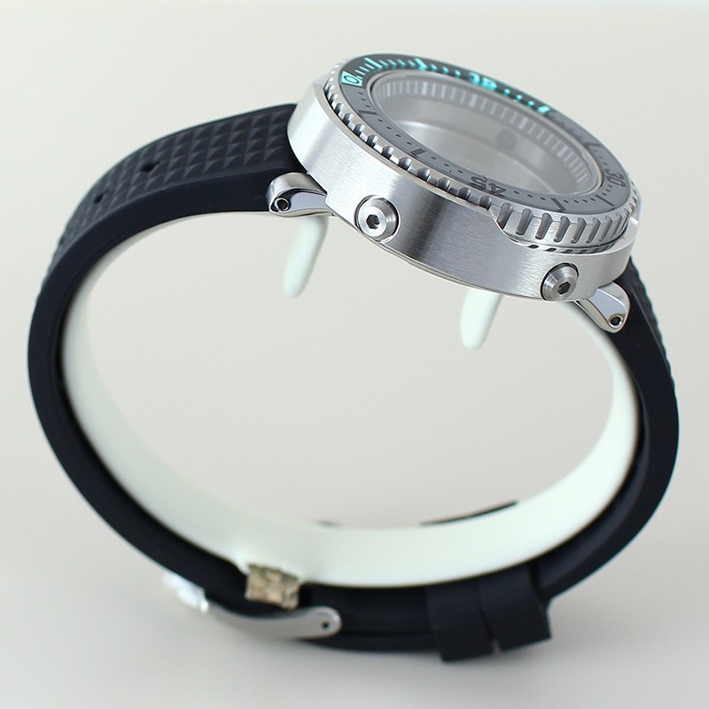 43.3mm Modify Tuna Baby Mod Steel Silver Watch Case+Strap For Seiko NH35 36 NH38