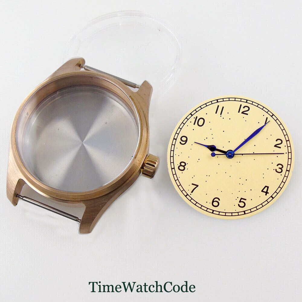 39mm Diver Watch Case CUSN8 Bronze Sapphire Crystal Fit NH35 NH36 ETA2824 PT5000