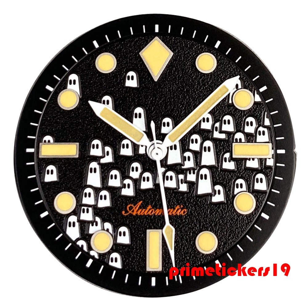 Luminous 29mm Ghost Watch Dial Face Fit NH35 NH38 Miyota82 PT5000 For 50-Fathoms