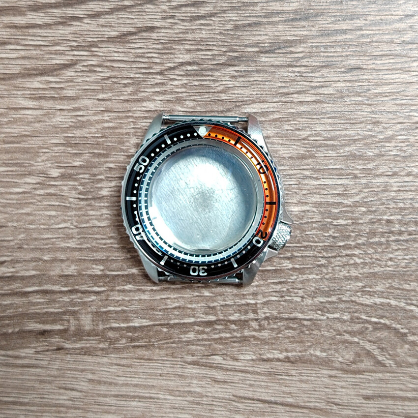 42MM 316 Steel Watch Case Resin Bezel Mineral for SKX007 for NH35/36/4R Movement