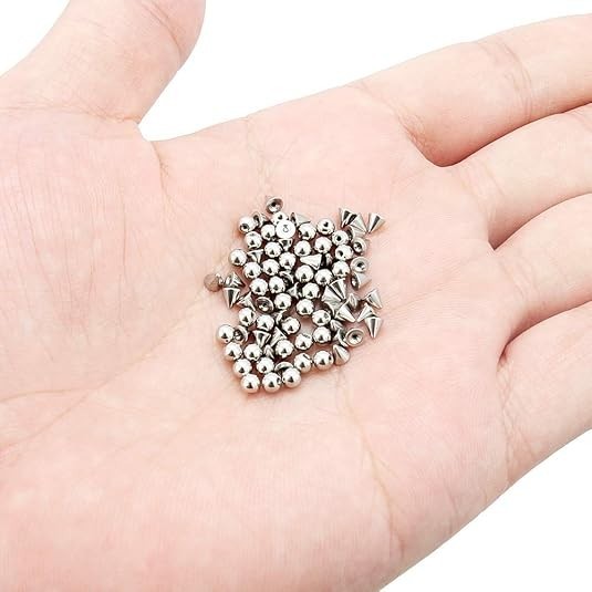 80Pcs 20G 16G 3-5MM 316L Surgical Steel Externally Threaded Replacement Balls Sp