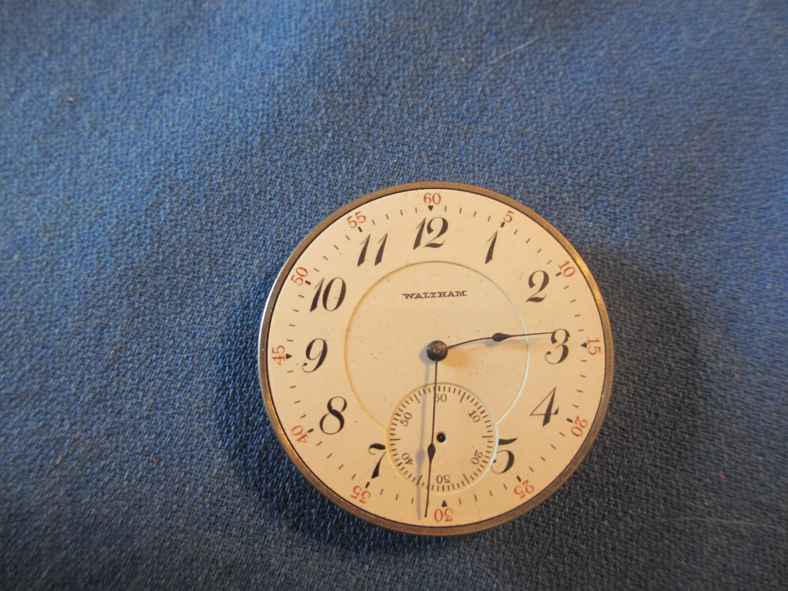 Watchmaker Estate Waltham Model 1894 Pocketwatch Movement for Parts or Repair