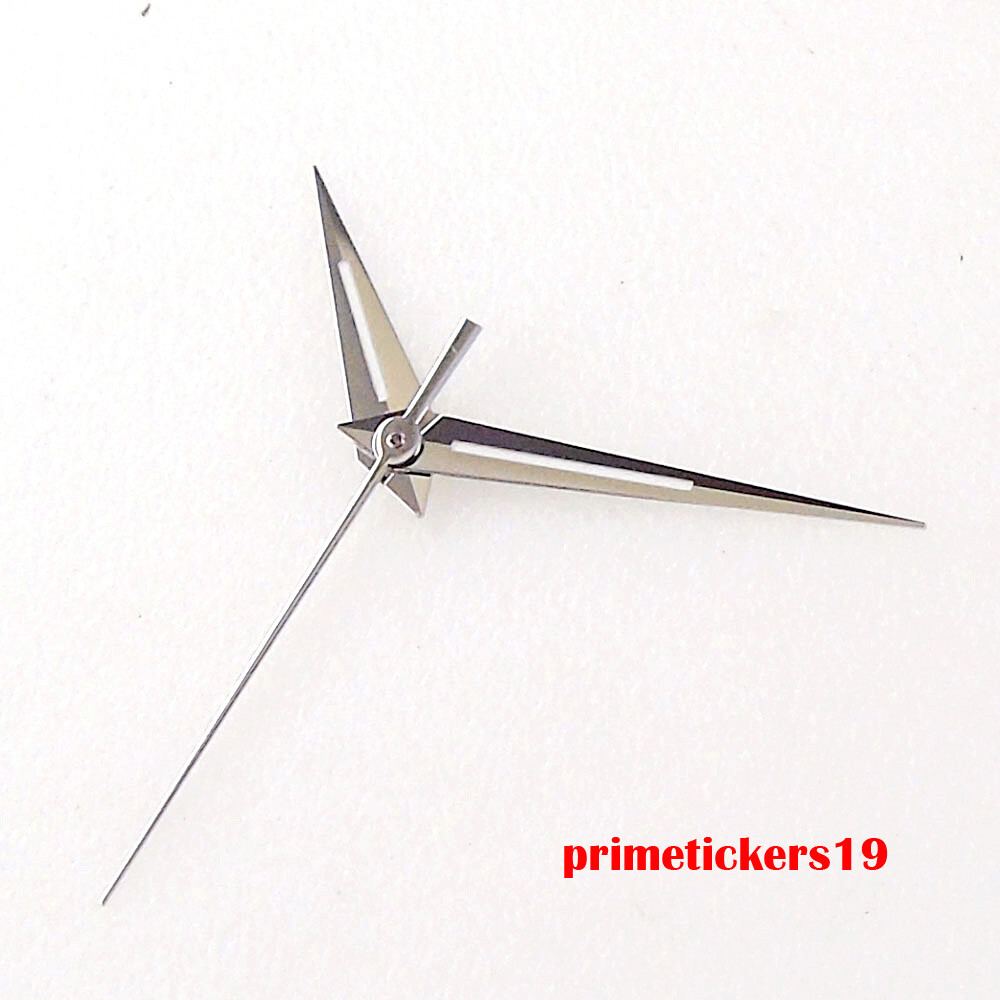 Silver Watch Hands Blue Second Pointer Fit NH35 NH36 ETA2824 PT5000 Movement
