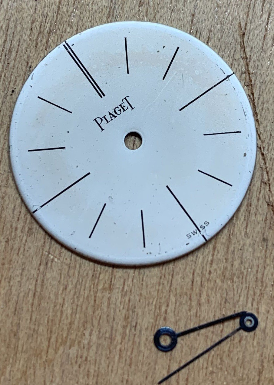 Original Vintage Piaget 9P Coin Watch Dial With Hands Clip on 21mm