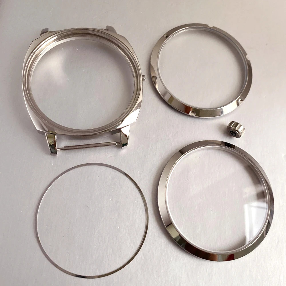 Tandorio New 42mm Stainless Steel Square 6497 Watch Case For ETA 6497 ST3600