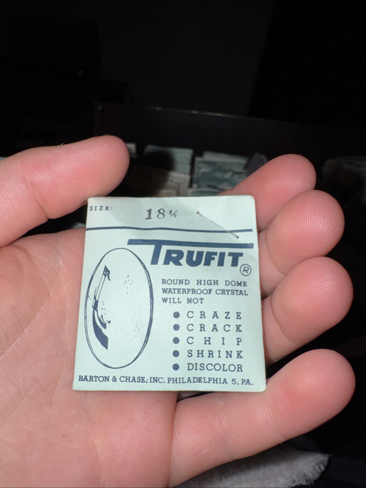 Trufit Watch Crystal Size 18 1/9