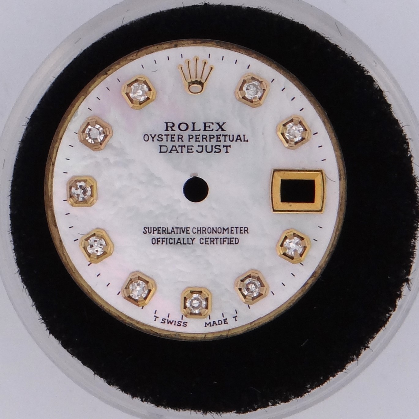 Rolex Ladies 26mm Aftermarket Mother of Pearl Diamond Dial 69173 69178