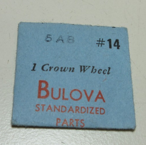 BULOVA CROWN WHEEL 5AB #14 WATCHMAKER REPLACEMENT PART #292