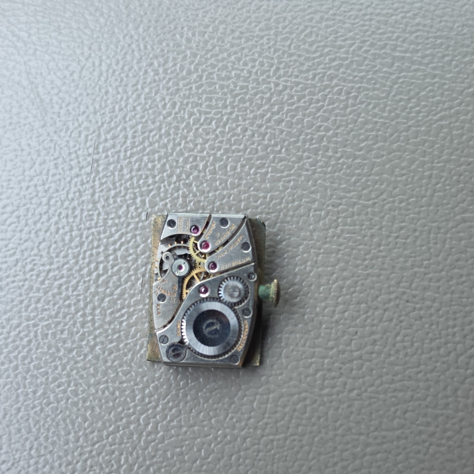 Wittnauer Rectangular Mechanical Manual Wind Watch Movement w/ Dial & Hands