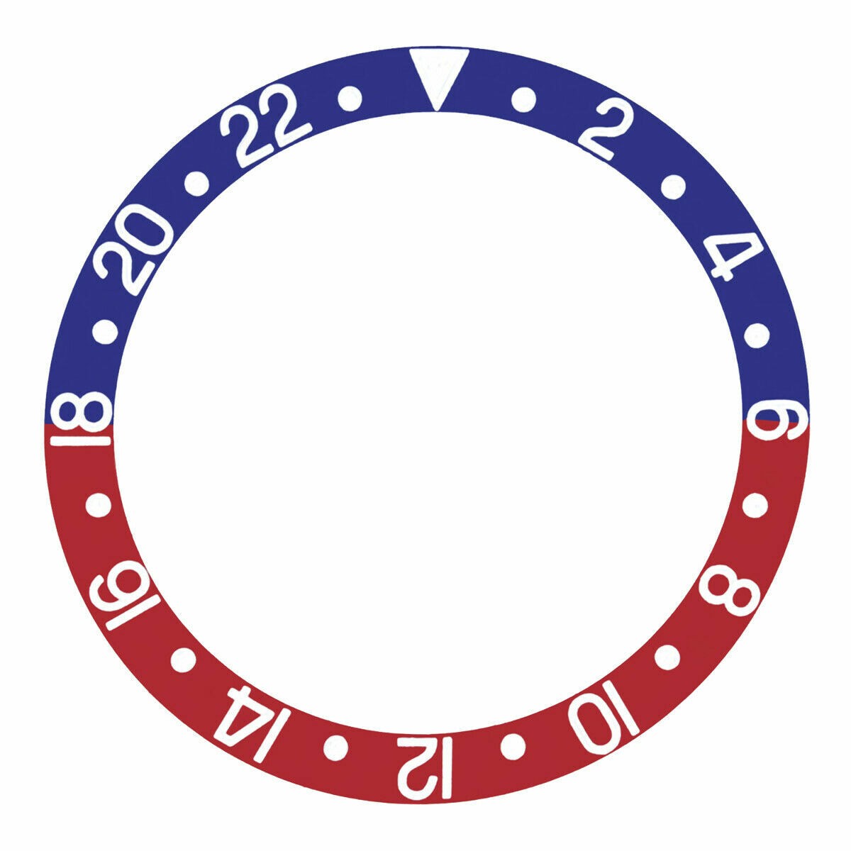 GMT Bezel Insert For Rolex Vintage GMT Master 1670, 1675, 16750 Blue Red Pepsi