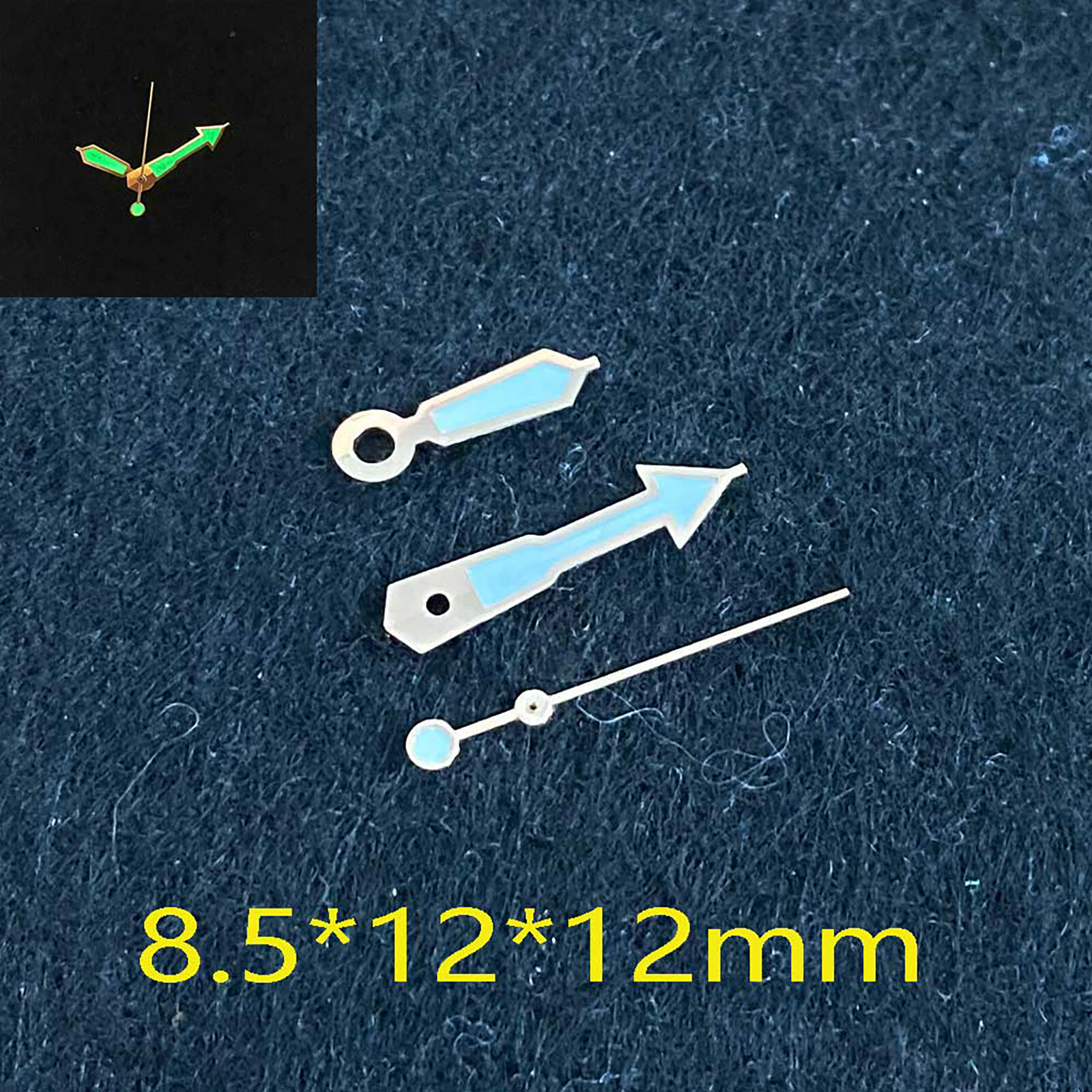 Watch Hands Green Luminous Rose Golden Watch Accessories for NH35/NH36 Movement