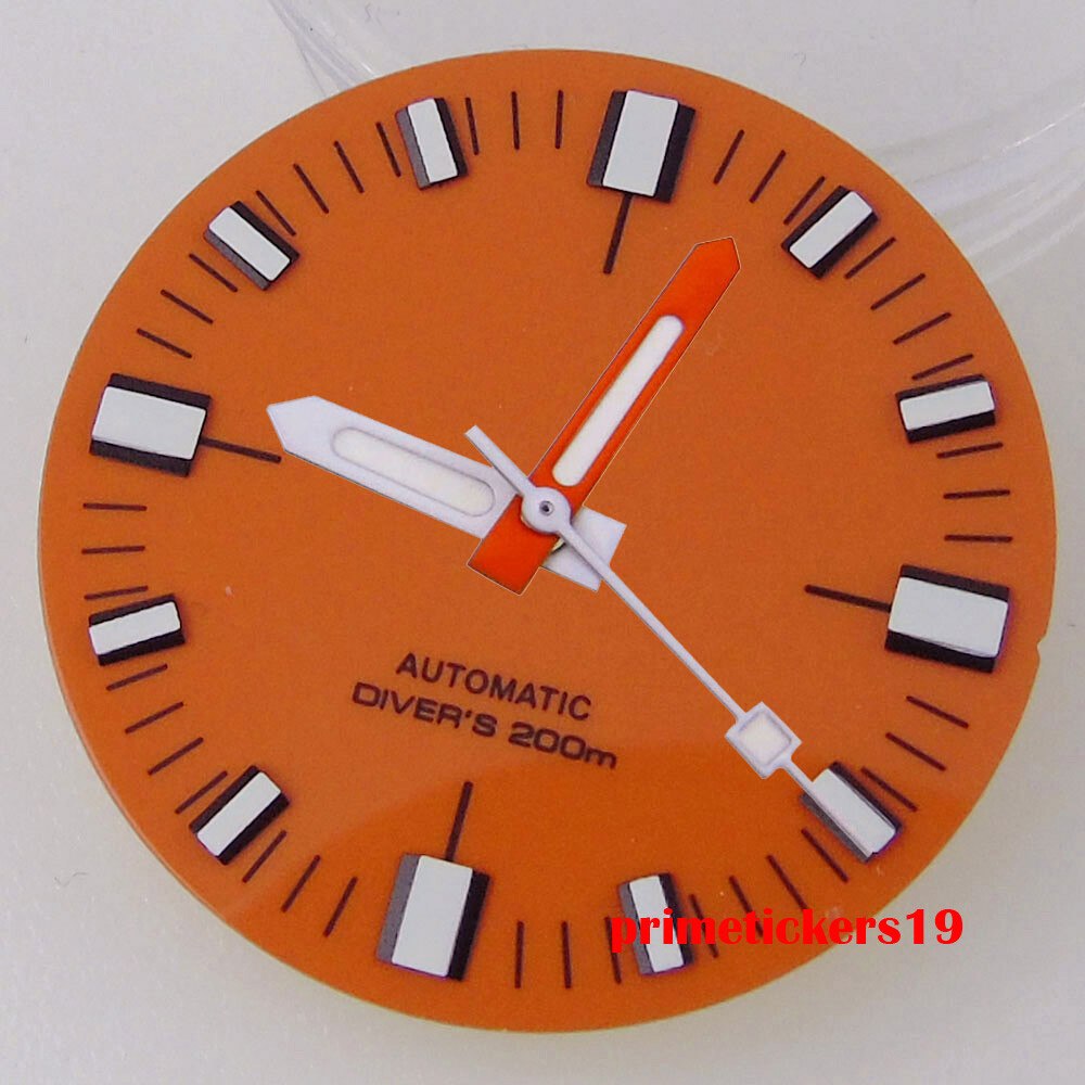 28.5mm Watch Dial Sterile Face Hands Green Luminous Fit NH35 ETA2824 PT5000 Movt