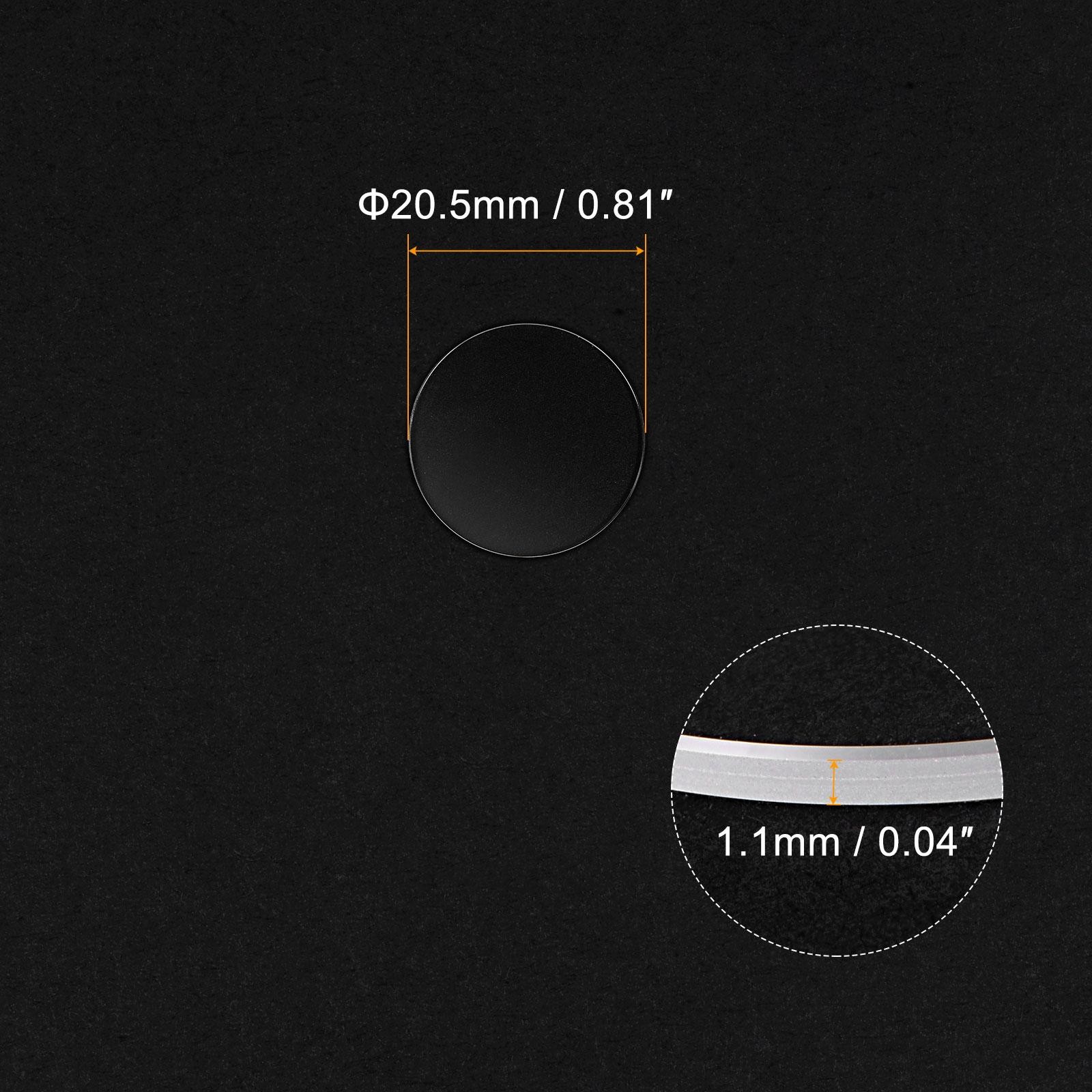 20.5mm Dia. Watch Glass Sapphire Crystal Lens, Round Flat 1.1mm Thickness Clear