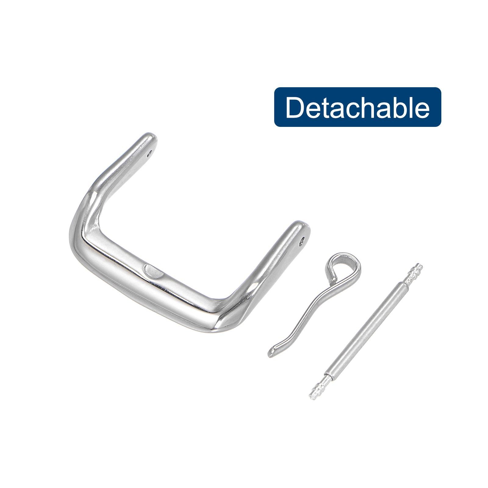 Buckle strap watch, 316 polished steel, silver for 18mm 2pcs