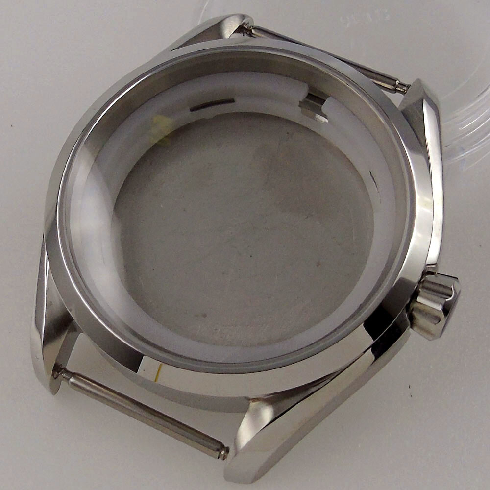 For NH35A NH36A Automatic Movement Watch Case Sapphire Glass Polished Bezel