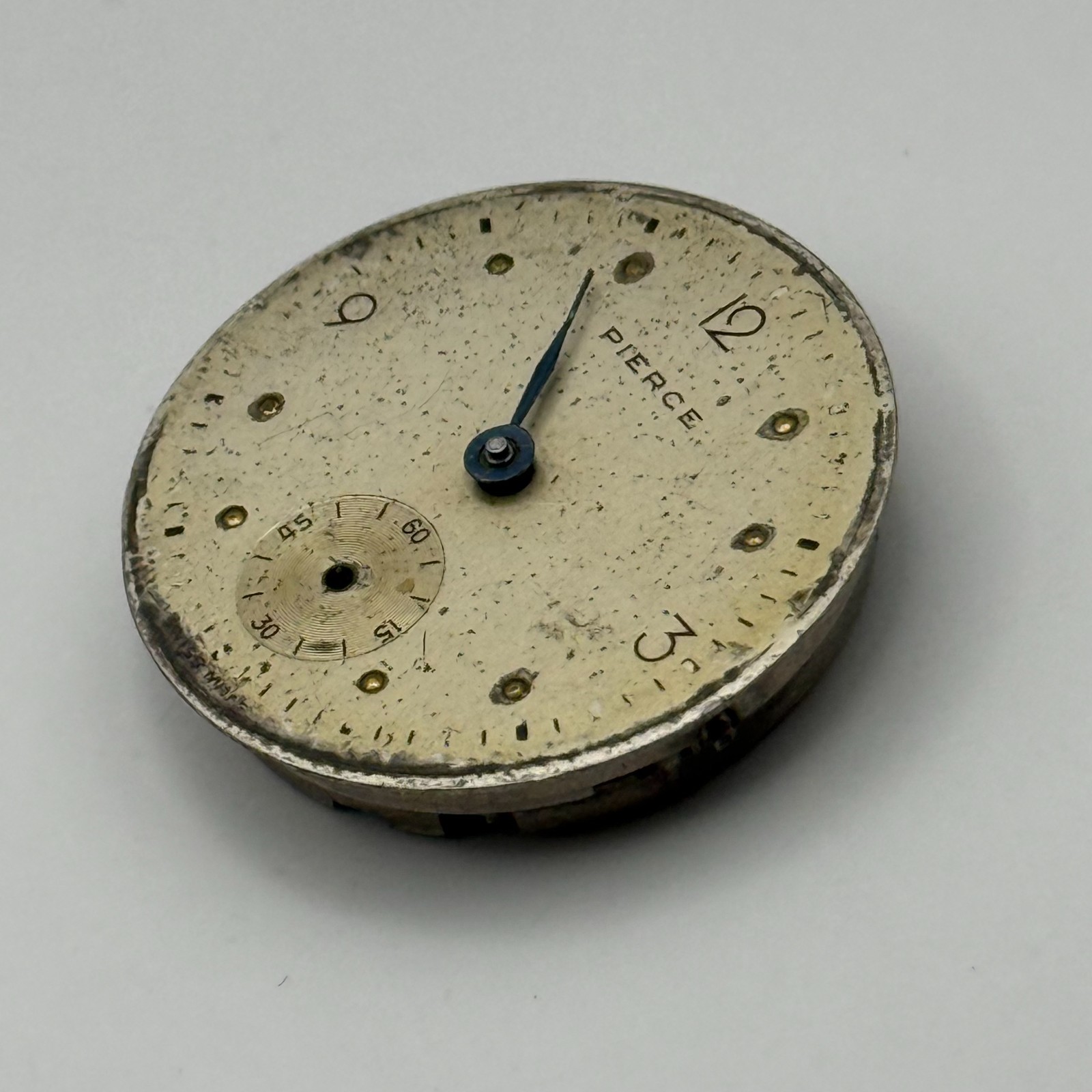 Pierce Watch Movement Swiss 15 Jewels Sub Seconds Manual Wind Parts 23.6mm