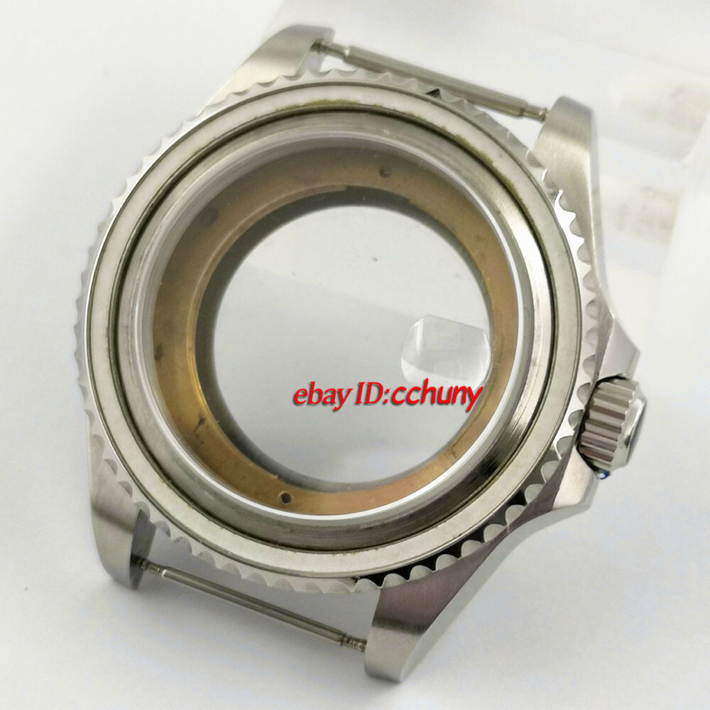 43mm silver display back case Fit ETA 2836,8215 821A,DG2813/3804 movement watch