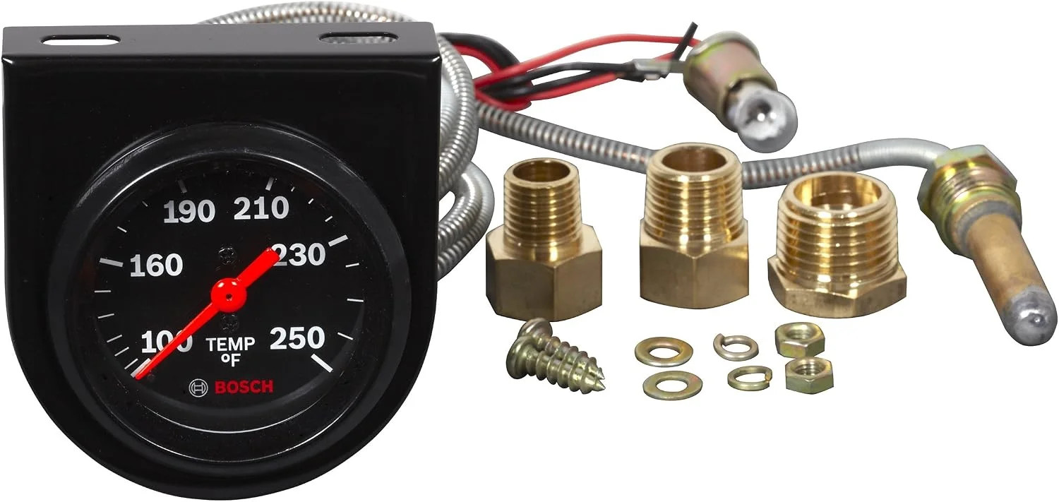 BOSCH SP0F000053 Style Line 2″ Mechanical Water/Oil Temperature Gauge (Black Dia