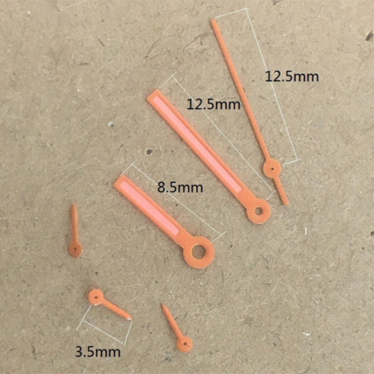 2 Sets 12.5mm Orange Trim Orange Painted Hands for Epson VD53 VD54 VD57 Movement
