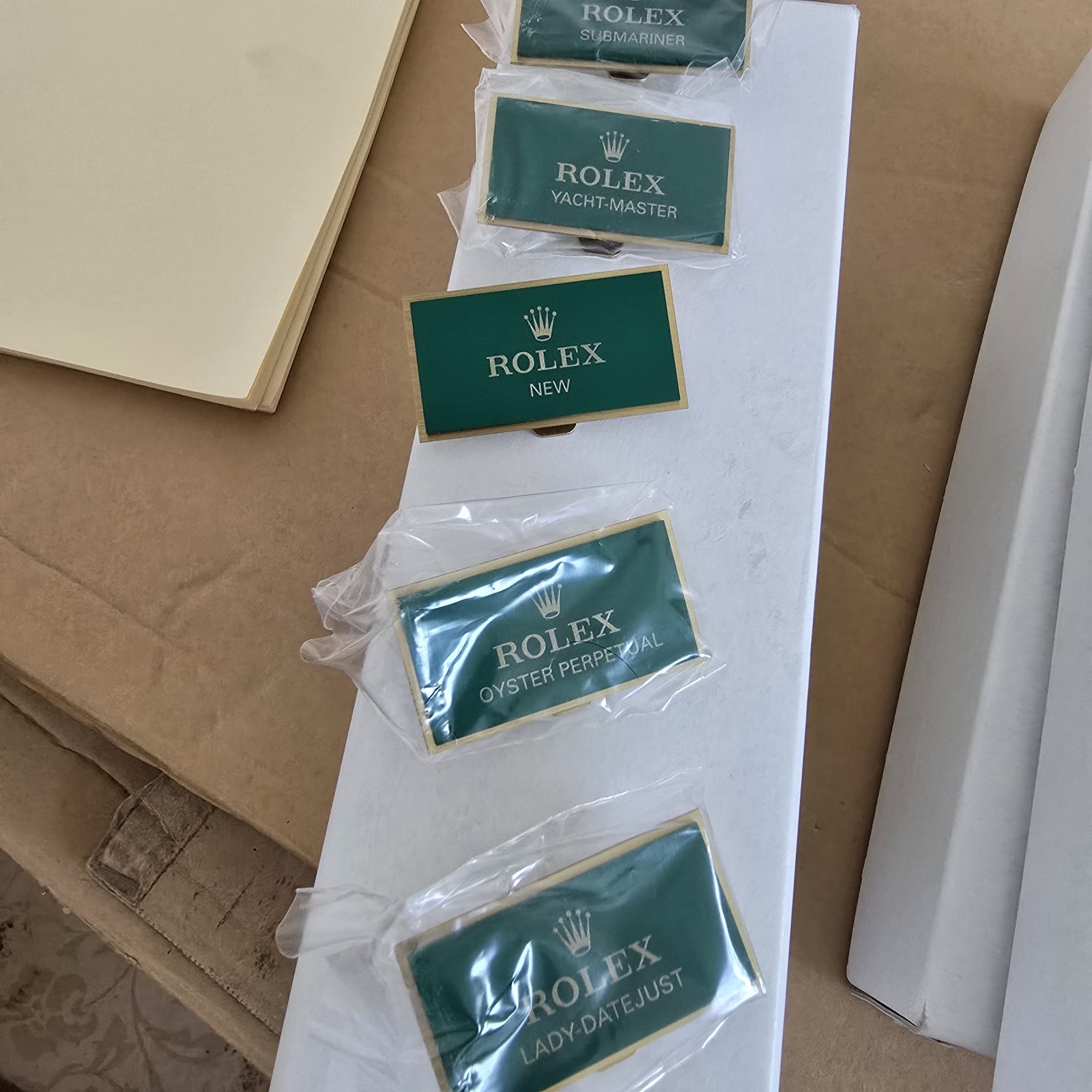 Genuine Rolex Baby label Tags. Authorised Dealer DISPLAY PLAQUE. Each