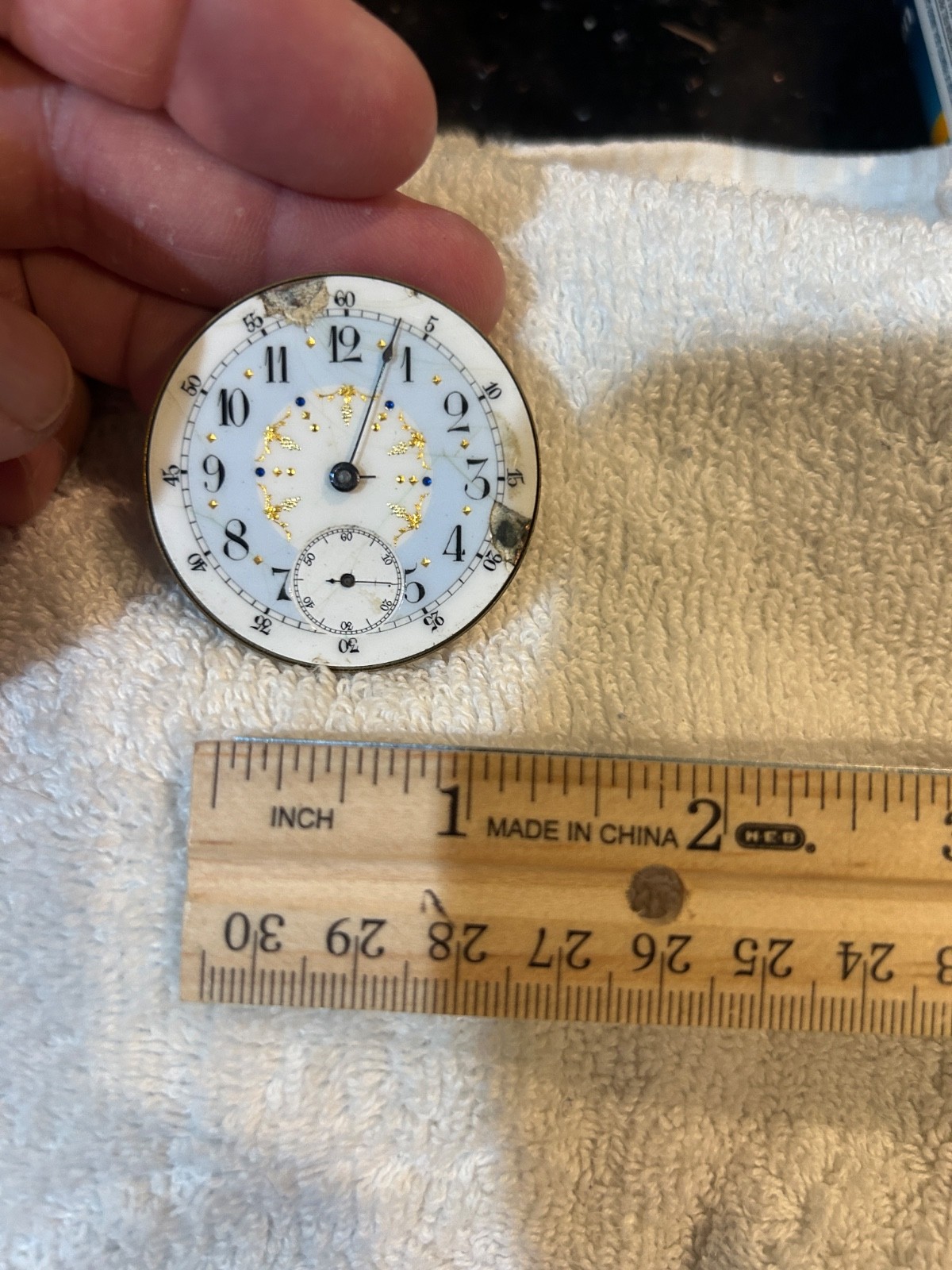 Antique Waltham Royal Art Deco Pocket Watch Movement and Dial