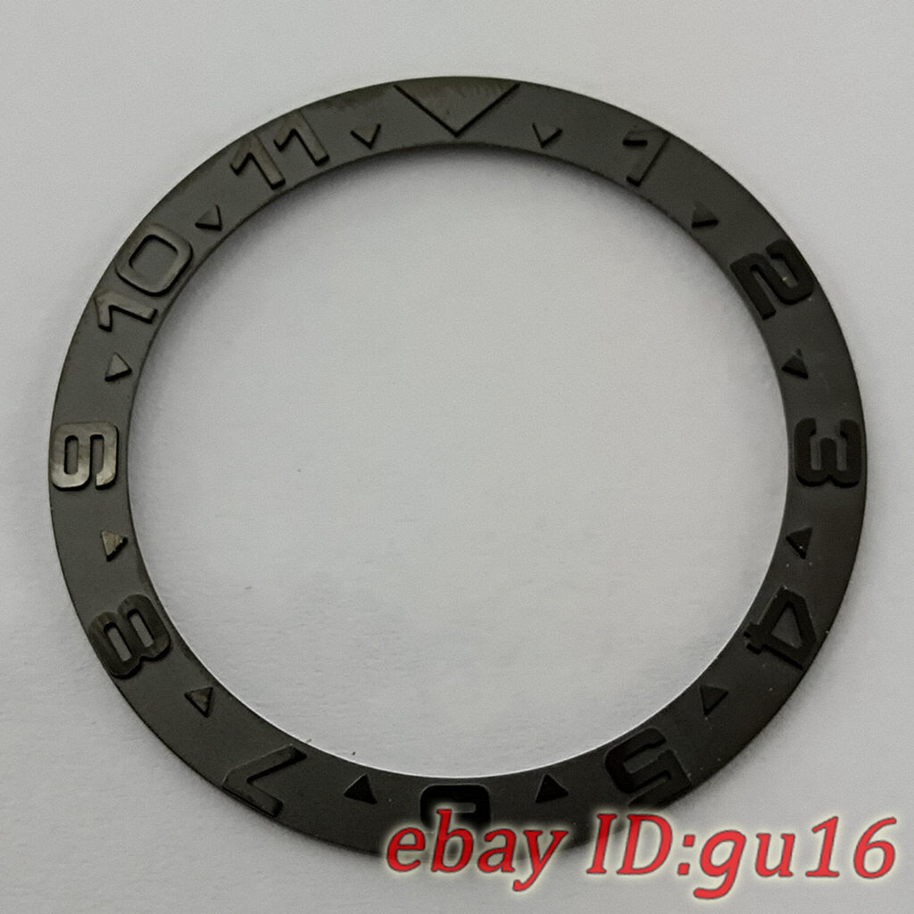 38mm Gold Black Silver stainless steel bezel insert for 40mm men automatic watch