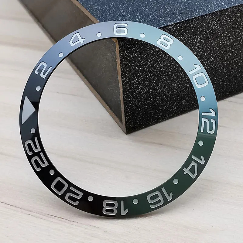 Black Green Ceramic Watch Bezel Insert For Rolex GMT Master II 126720VTNR