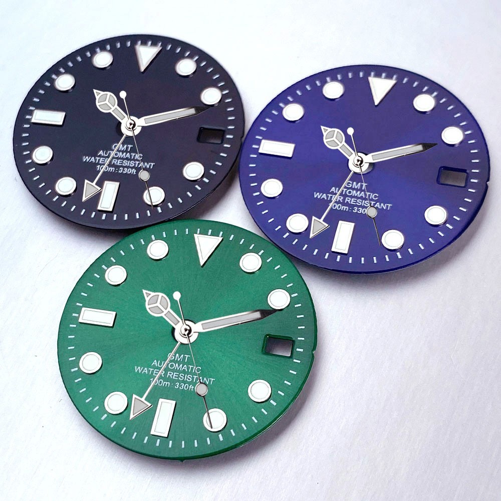 29mm Watch Dial face Fit for NH34A Luminous MOD Accessories Hands GMT Automatic