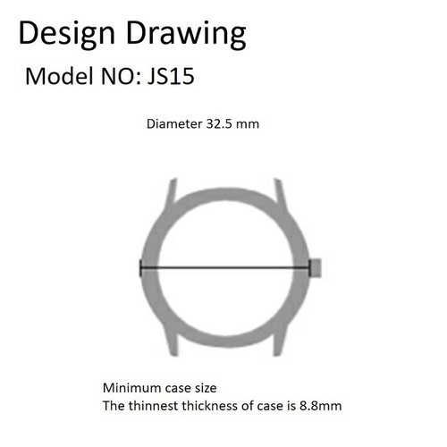For Genuine Miyota JS15 Quartz Watch Movement Japan Made 3 Hands, Date at 3′