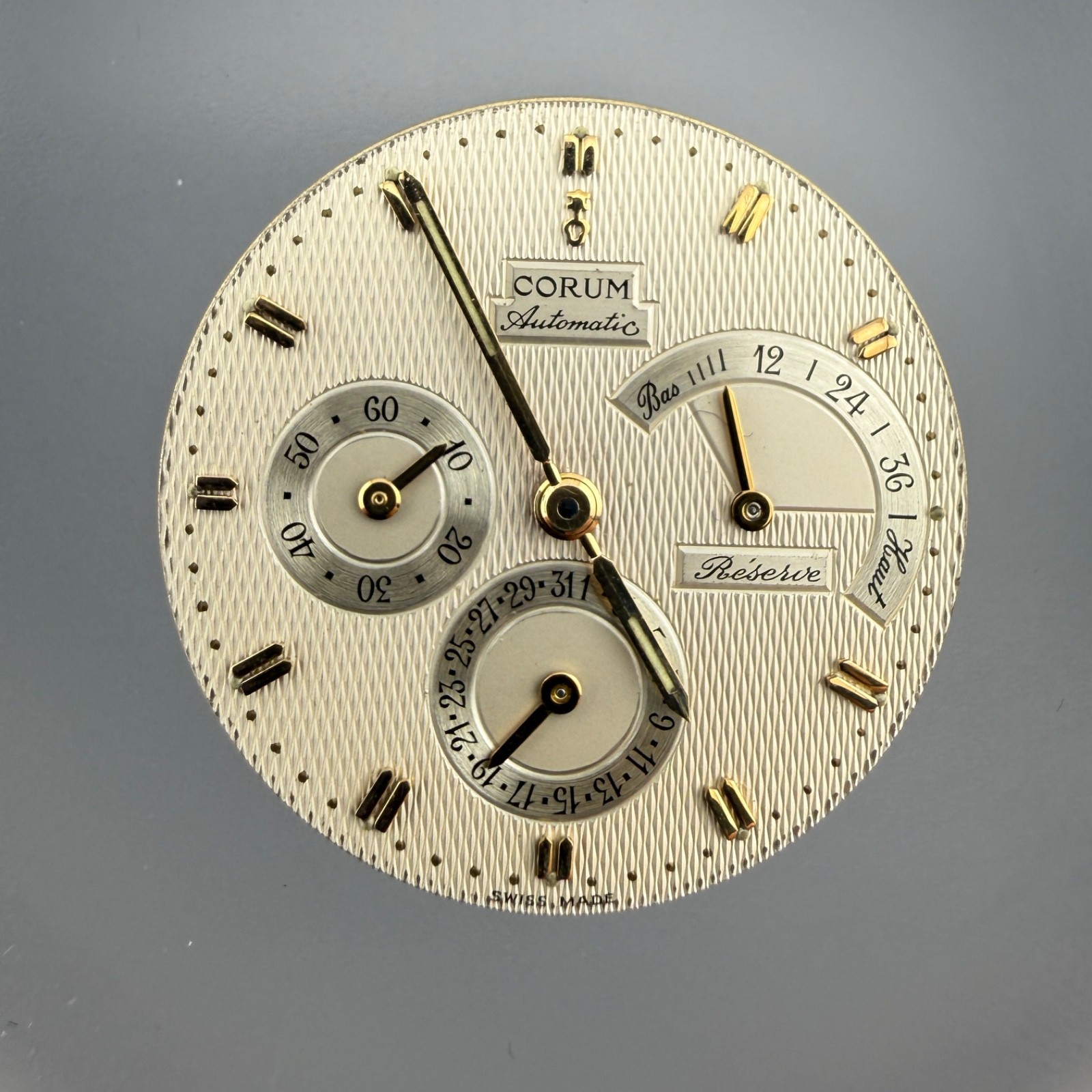 Corum Autom 25mm Watch Movement Power Reserve 26mm Dial Working
