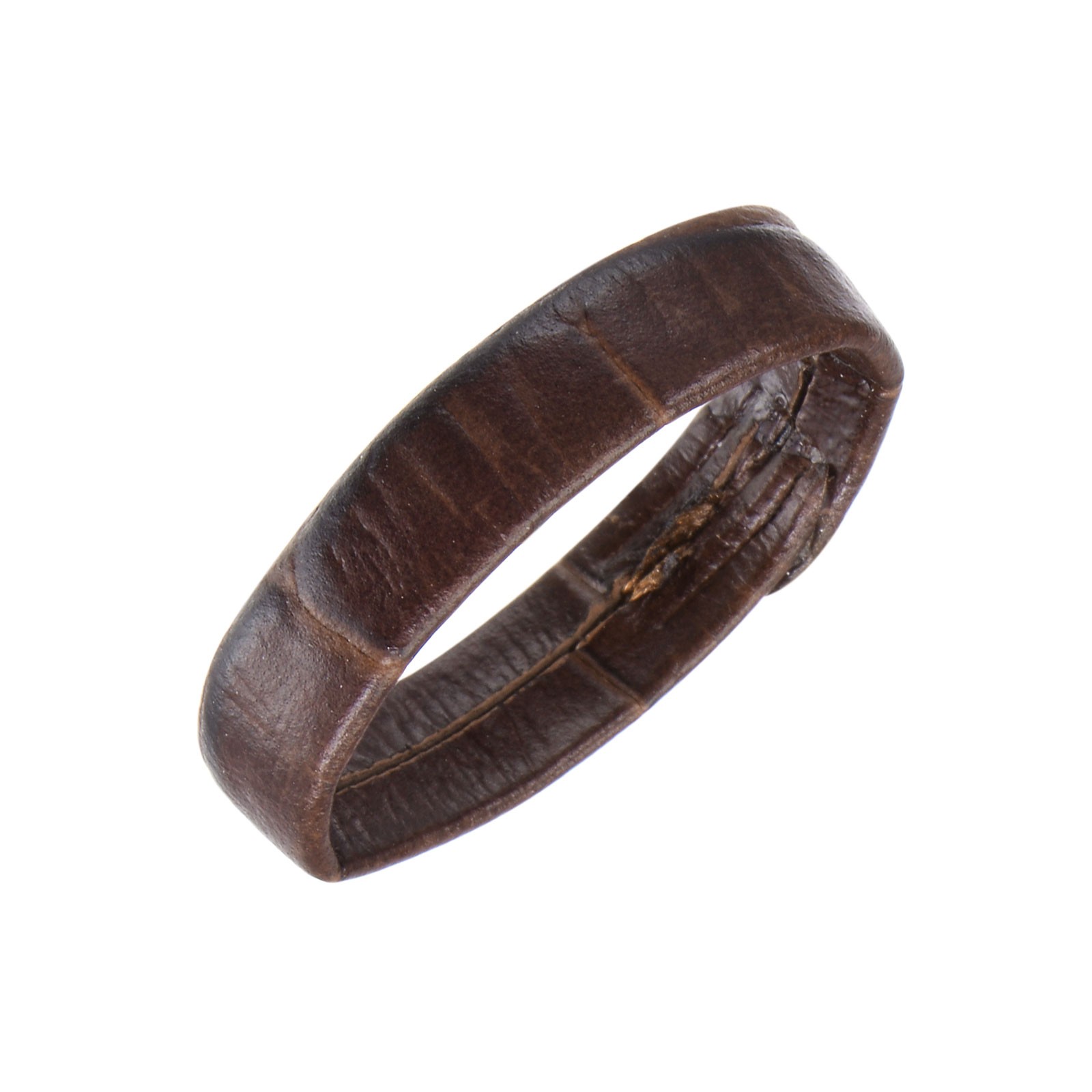 4pack PU Leather Loops Retaining Ring for 22mm Width Watch Band Dark Brown