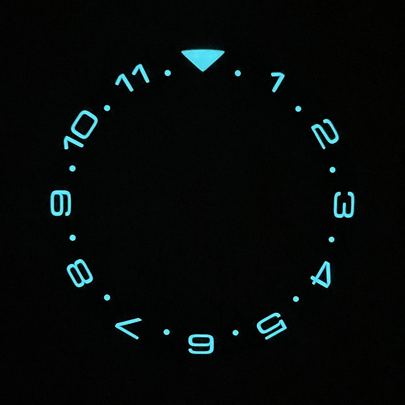 12hrs Dual-Time Lumed Ceramic Bezel Inserts Mod For SKX007/009 BGW9 C3 Lume