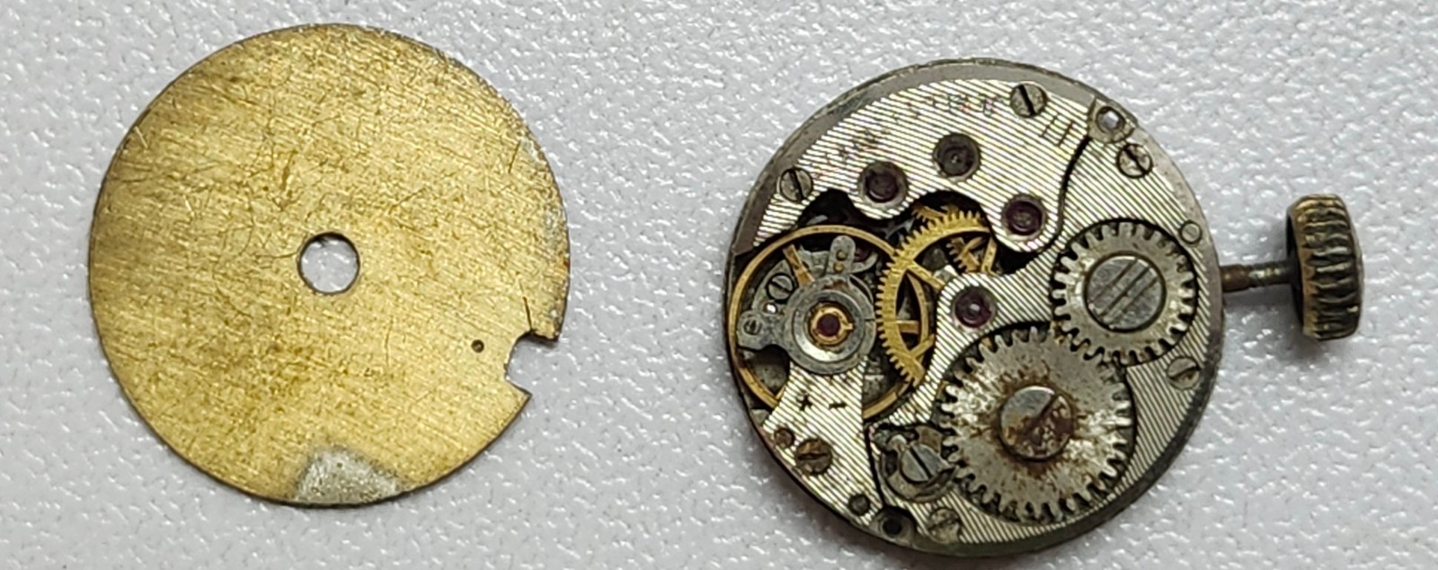 Lot of 2 Mechanical Watch Movements for Parts/Repair -FHF 57-21 & Caliber 815