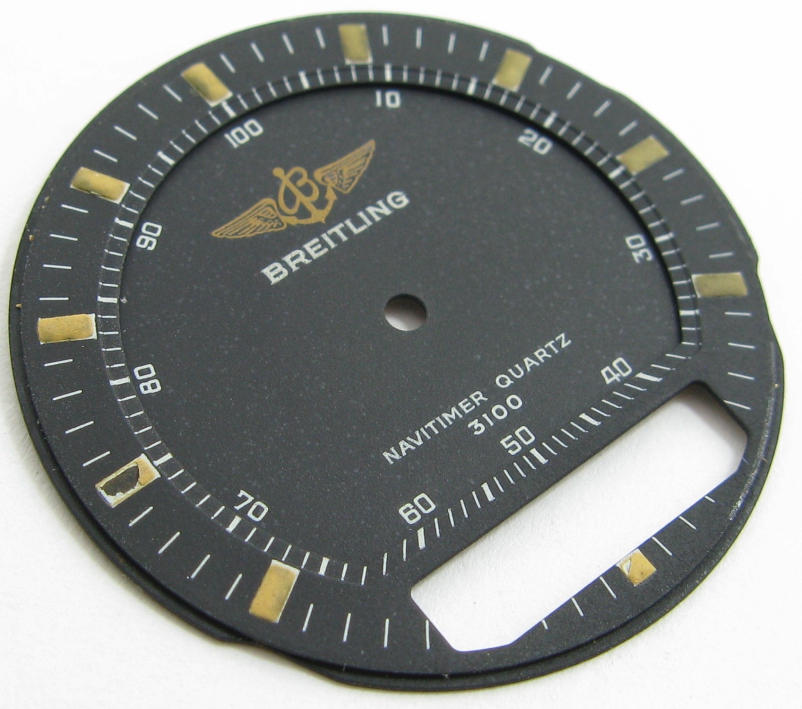Breitling Navitimer Quartz 3100 DAMAGED Watch Dial black diameter 30.5 mm