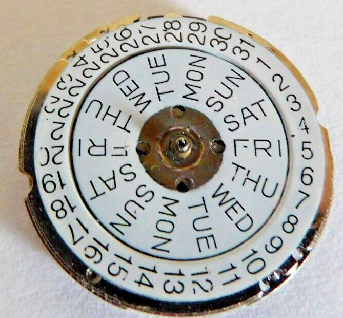 ISA 1198 MOVMENT QUARTZ DAY & DATE 1 JEWELS. FOR PART or REPAIR. USED